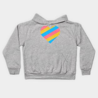 Pansexual Pride Heart Kids Hoodie